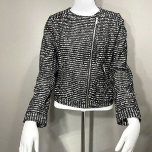 The Limited black and white zip up jacket size L